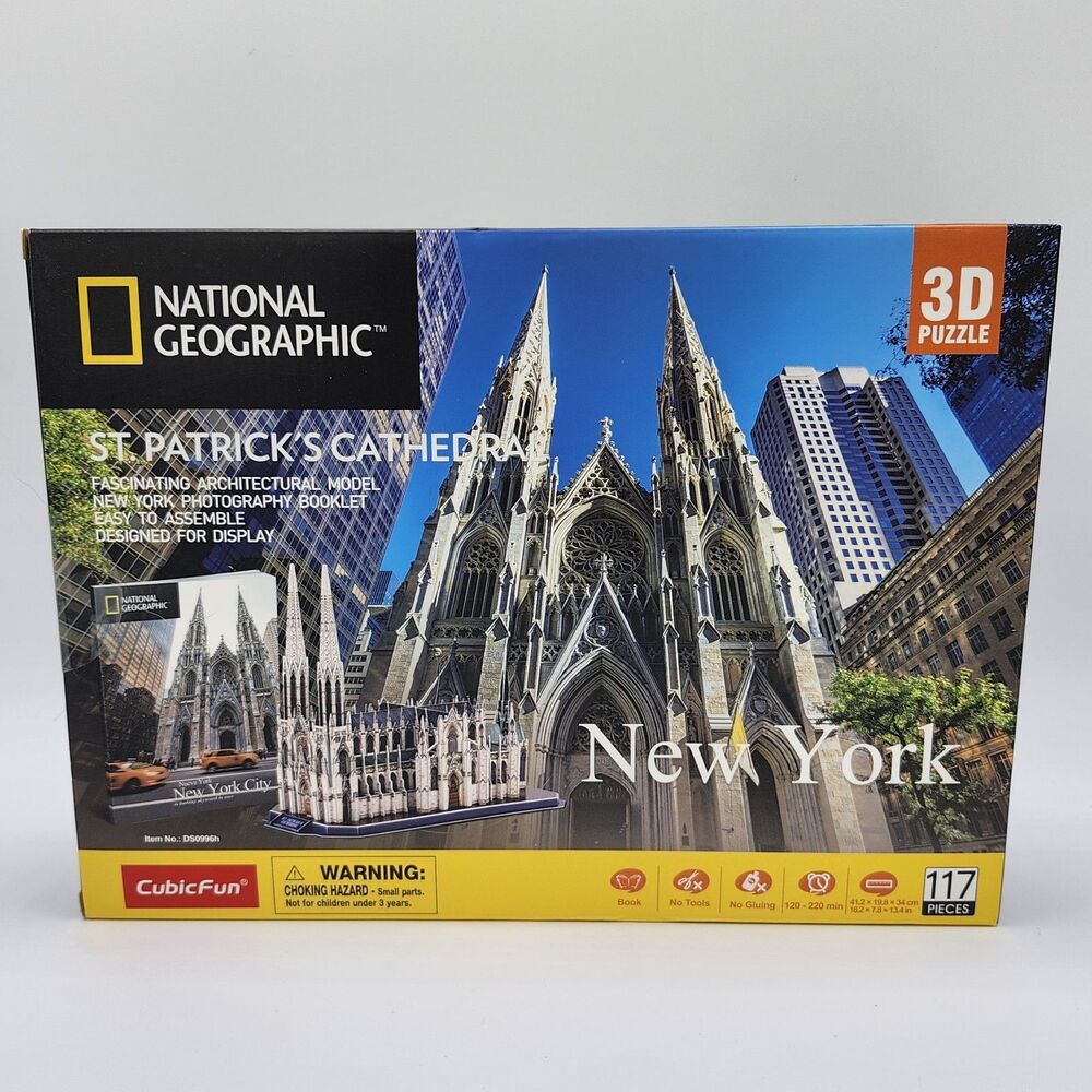 National Geographic St. Patrick’s Cathedral NYC 3D Puzzle 117pc Paper 2022